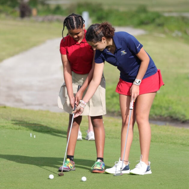 Girl learning leadership
