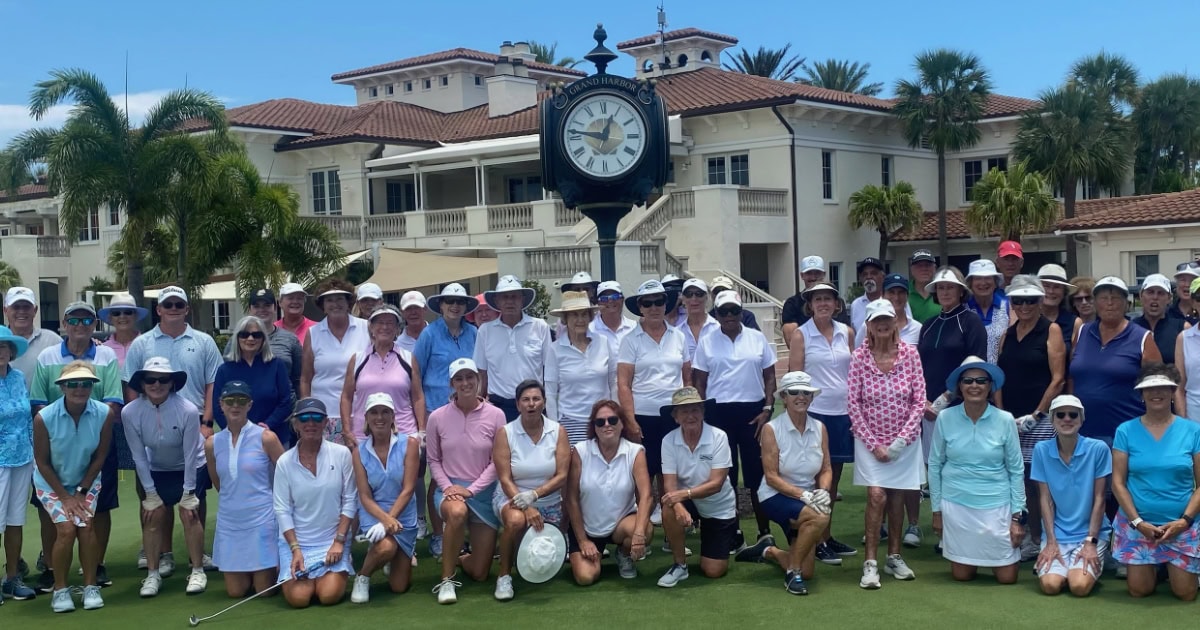 Golfers at tournament