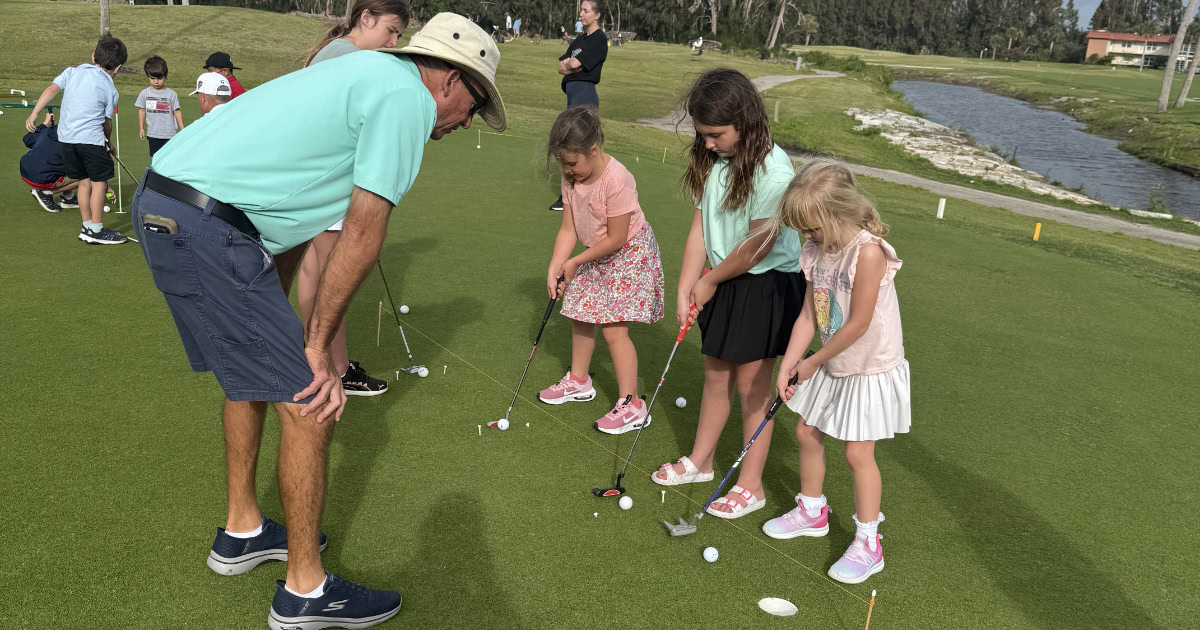 Grils learning putting