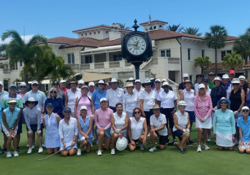 Golfers after am tournament