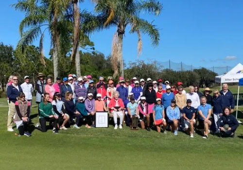 Golfers after tournament