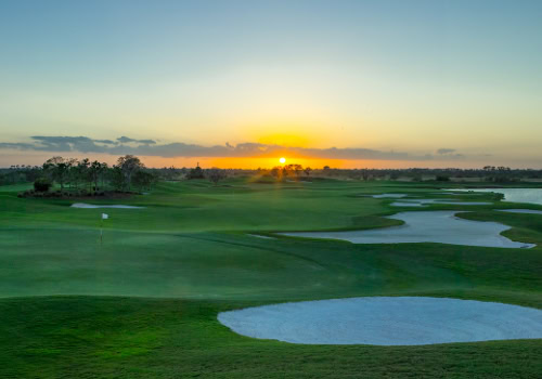 Sunrise on golf course
